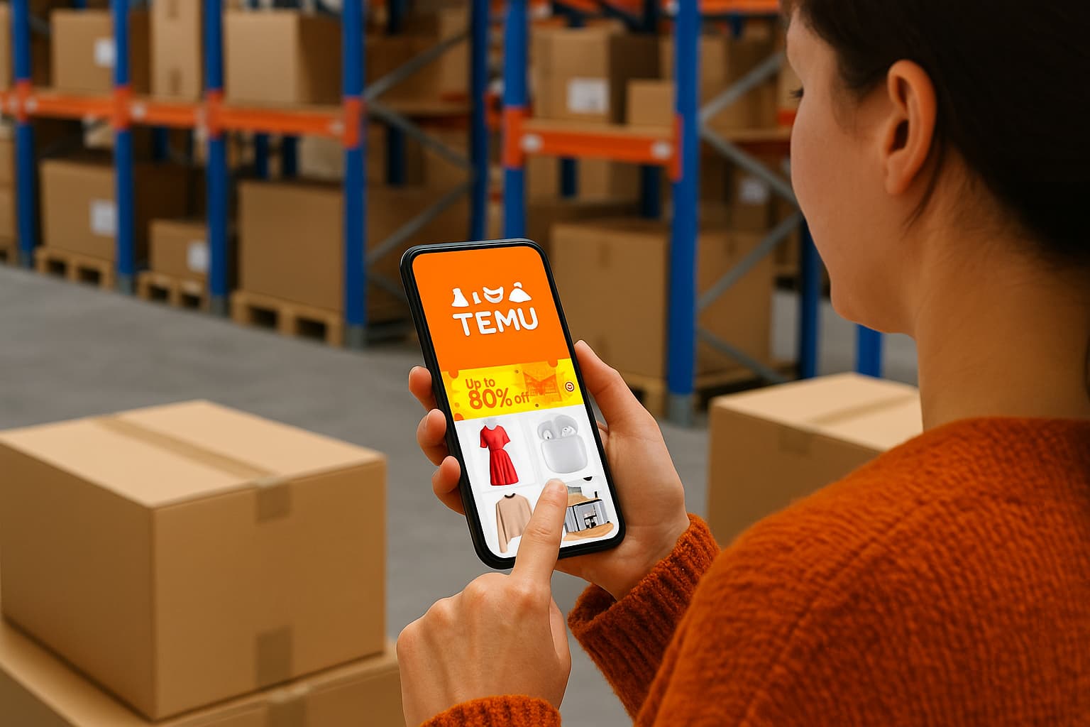 Reduceri masive cu Temu warehouse clearance