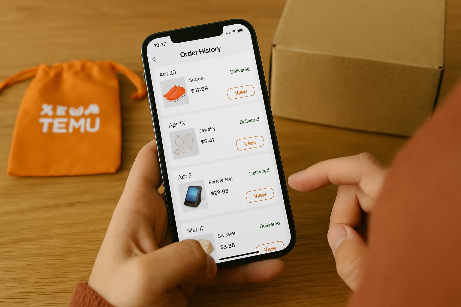 Vizualizarea istoricului comenzilor Temu – Ghid complet pentru utilizatori