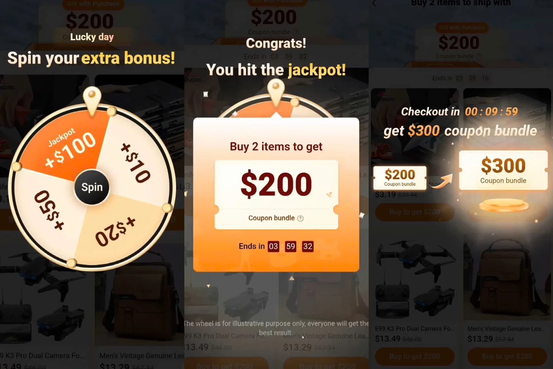 Tipuri de promoții disponibile în aplicația Temu