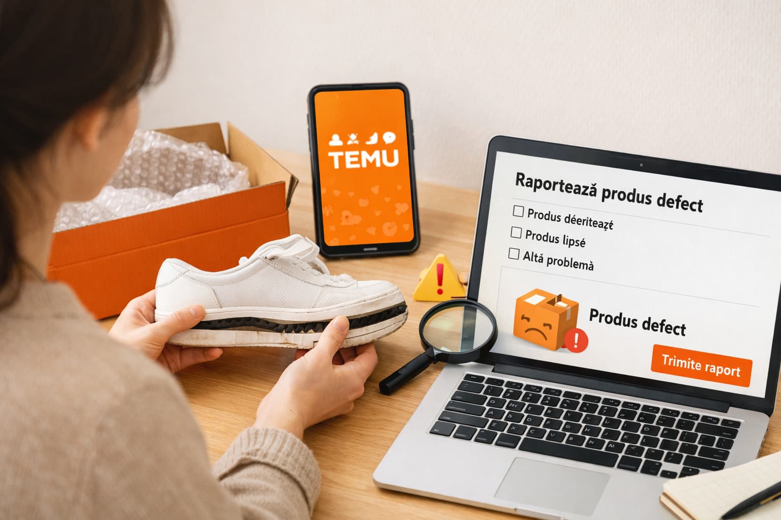 Raportarea unui produs defect Temu: ghid complet din aplicație