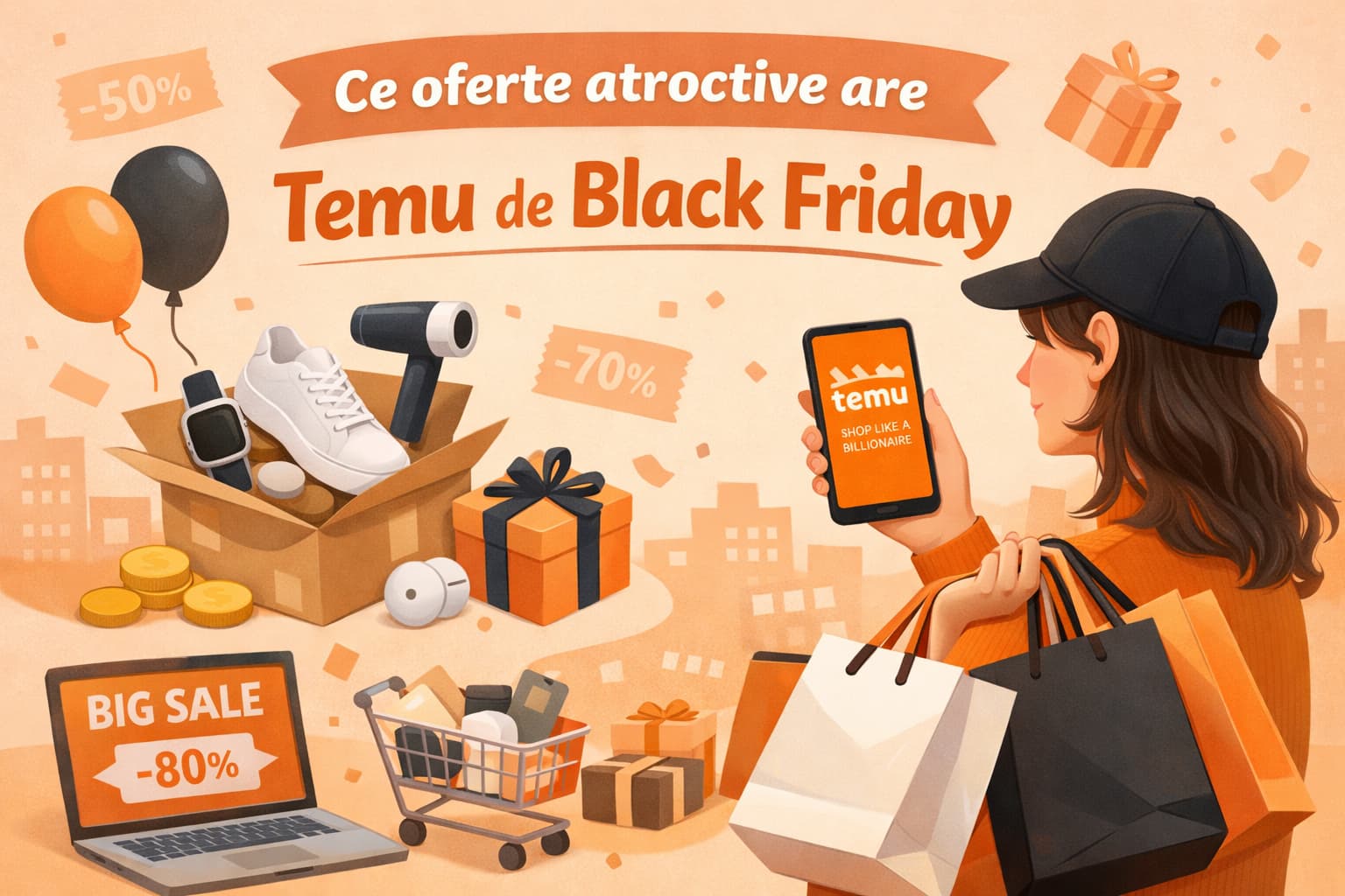 Ce oferte atractive are Temu de Black Friday în aplicație